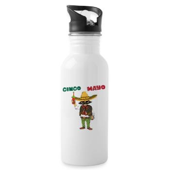 Celebration Bekleidung Cinco de Mayo Fiesta - Trinkflasche mit integriertem Trinkhalm - Weiß - Rechts