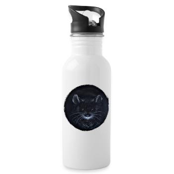 I see you - Maus - Trinkflasche mit integriertem Trinkhalm - Weiß - Rechts