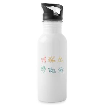 I love my job for all the little reasons - Water bottle with straw - white - Right