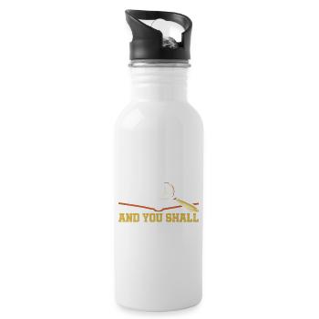 Suchet Und Ihr Werdet Finden Bibel Christlicher - Trinkflasche mit integriertem Trinkhalm - Weiß - Rechts
