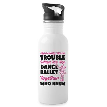Ballet Danseuse Danse Ballerine - Gourde avec paille intégrée - blanc - Droite