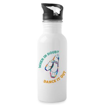 Ballet Dancer Dance Girl Ballerina - Trinkflasche mit integriertem Trinkhalm - Weiß - Rechts