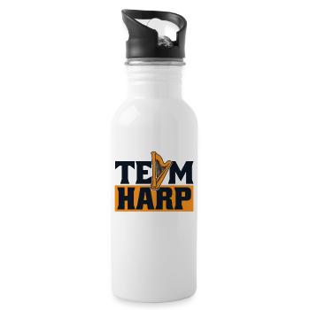 Team Harp Harp Concert Harp Harp Music - Water bottle with straw - white - Right