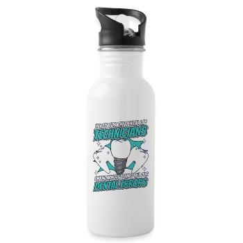 All Our Dental Errors Dental Laboratory Dental Laboratory - Water bottle with straw - white - Right