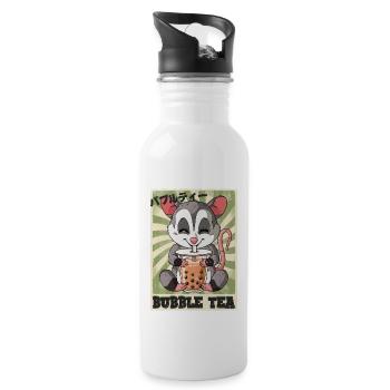 Boba Tea Opossum Bubble Tea - Trinkflasche mit integriertem Trinkhalm - Weiß - Rechts
