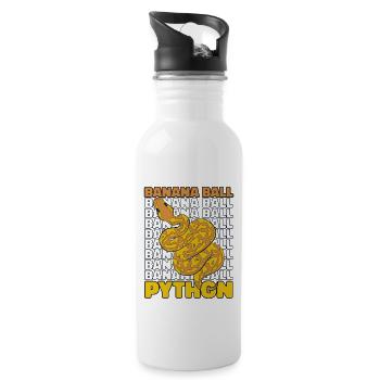 Banana Ball Python Snake Python Banana Ball - Water bottle with straw - white - Right