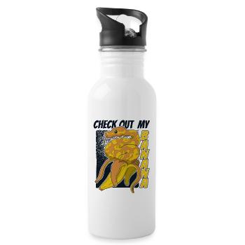 Check Out My Banana Python Snake Banana Ball - Water bottle with straw - white - Right