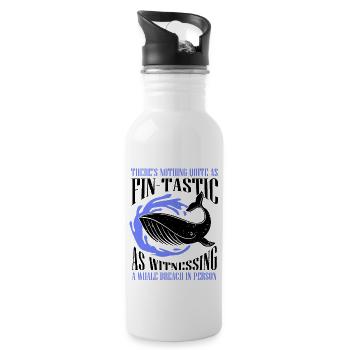 Humpback whale design for ocean, sea, whale and whales - Water bottle with straw - white - Right