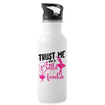 Ballet Dancer Dance Girl Ballerina - Trinkflasche mit integriertem Trinkhalm - Weiß - Rechts