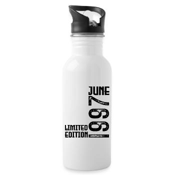 Gift June 1997 anniversary June 1997. June 1997 - Water bottle with straw - white - Right