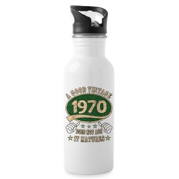 53ème anniversaire 1970 '53 Bon millésime - Gourde avec paille intégrée - blanc - Droite