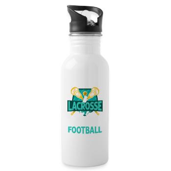 If Lacrosse Was Easy It Would Be Called Football G - Trinkflasche mit integriertem Trinkhalm - Weiß - Rechts