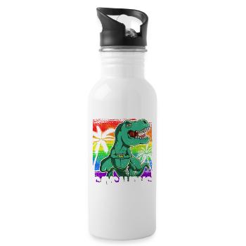 Pride LGBTQ Gaysaurus Kostüm Pride Month - Trinkflasche mit integriertem Trinkhalm - Weiß - Rechts