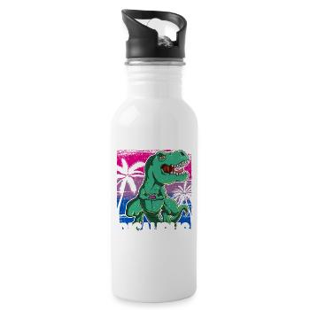 Pride LGBTQ Bisaurus Kostüm Pride Month - Trinkflasche mit integriertem Trinkhalm - Weiß - Rechts