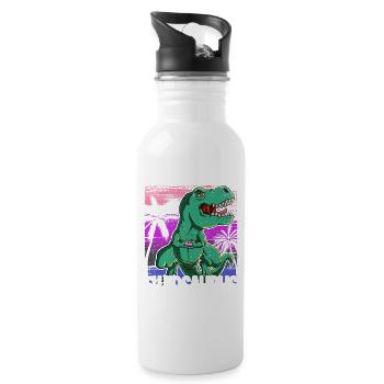 Pride LGBTQ Fluidsaurus Kostüm Pride Month - Trinkflasche mit integriertem Trinkhalm - Weiß - Rechts