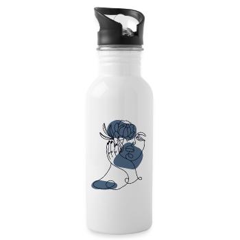 Lineart horticulture allotment garden allotment garden - Water bottle with straw - white - Right