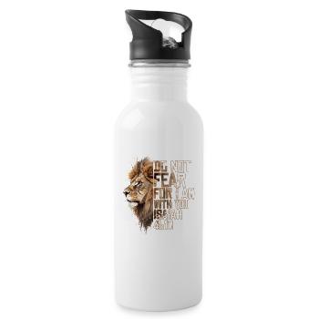 Christliche religiöse Bibelverse Sprüche Löwe Cool - Trinkflasche mit integriertem Trinkhalm - Weiß - Rechts