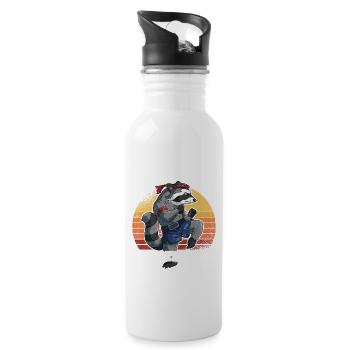 Muay Thai Is My Therapy - Trinkflasche mit integriertem Trinkhalm - Weiß - Rechts