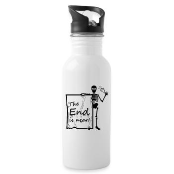 The end is near - Water bottle with straw - white - Right