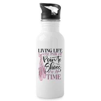 Ballet Dancer Dance Girl Ballerina - Water bottle with straw - white - Right