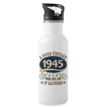 78ème Anniversaire 1945 '78 Bon Millésime - Gourde avec paille intégrée - blanc - Droite