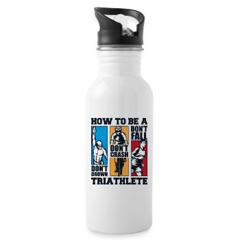 How To Be A Triathlete Triathlon Bike Triathlete - Water bottle with straw - white - Right