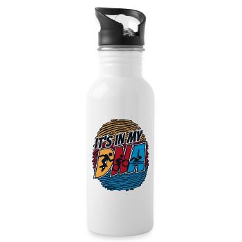 It's In My DNA Training Triathlon Bike Triathlete - Water bottle with straw - white - Right