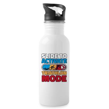 Glisser pour activer le mode triathlon Triathlete Pro - Gourde avec paille intégrée - blanc - Droite