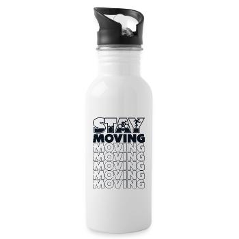 Stay Moving Triathlete Training Triathlon Bike Pro - Water bottle with straw - white - Right