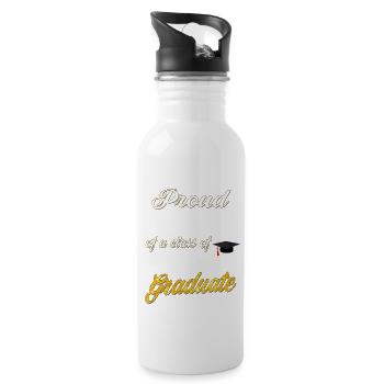 Graduation 2023 - Proud Grandpa of a Class of 2023 - Water bottle with straw - white - Right