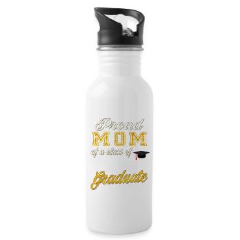 Graduation 2023 - Proud Mom of a Class of 2023 - Water bottle with straw - white - Right