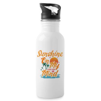 Pura Vida Sunshine Costa Rica Amérique latine - Gourde avec paille intégrée - blanc - Droite