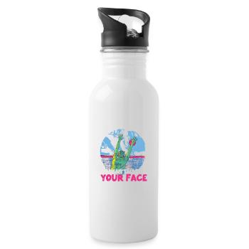 I'm sorry, that was your face that I - Water bottle with straw - white - Right