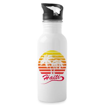 Haiti - Water bottle with straw - white - Right