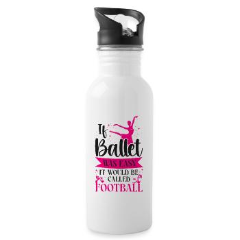 Ballet Dancer Dance Girl Ballerina - Trinkflasche mit integriertem Trinkhalm - Weiß - Rechts