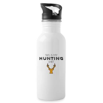 Jagd shirt - Trinkflasche mit integriertem Trinkhalm - Weiß - Rechts