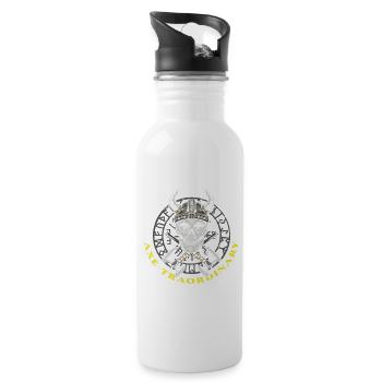 My Dad is Axe-traordinary Father's Day - Water bottle with straw - white - Right