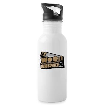 Wood Whisperer Carpenter Wood Technician Carpenter - Water bottle with straw - white - Right