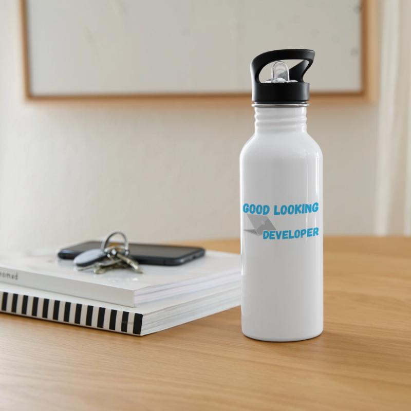 Programmer Smart And Good Looking Web Developer Water bottle with straw