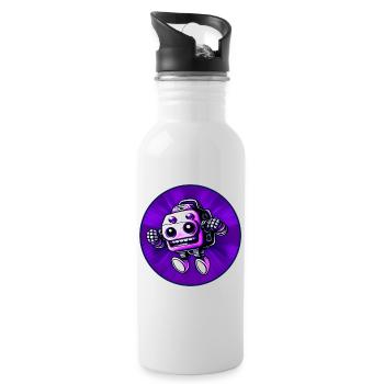 Insane Robot 01 - Water bottle with straw - white - Right