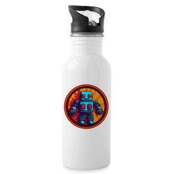 Evil Robot Series 004 - Water bottle with straw - white - Right
