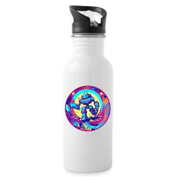 Evil Robot Series 005 - Water bottle with straw - white - Right