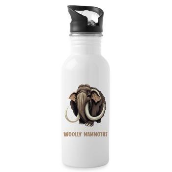 Ich mag halt einfach Mammuts Mammut - Trinkflasche mit integriertem Trinkhalm - Weiß - Rechts