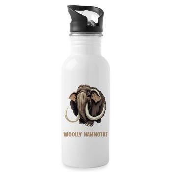 Ich mag halt einfach Mammuts Mammut - Trinkflasche mit integriertem Trinkhalm - Weiß - Rechts