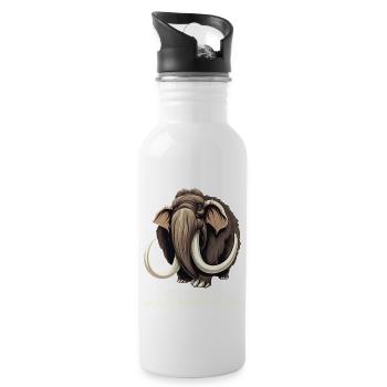 Ich mag halt einfach Mammuts Mammut - Trinkflasche mit integriertem Trinkhalm - Weiß - Rechts
