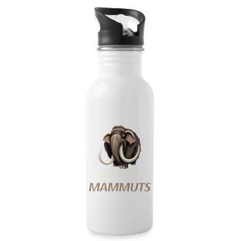 Ich mag halt einfach Mammuts Mammut - Trinkflasche mit integriertem Trinkhalm - Weiß - Rechts