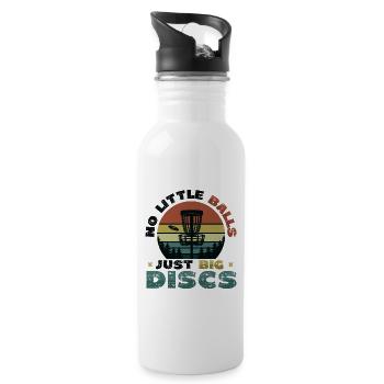 No small balls, just big discs - Funny - Water bottle with straw - white - Right