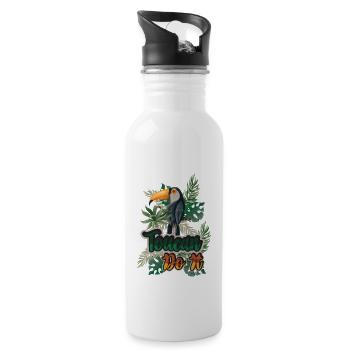 Toucan Do It - Water bottle with straw - white - Right