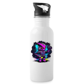 Evil Robot Series 009 - Water bottle with straw - white - Right
