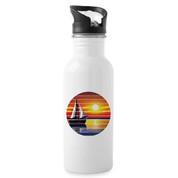 voilier voilier voilier voilier voilier voilier - Gourde avec paille intégrée - blanc - Droite
